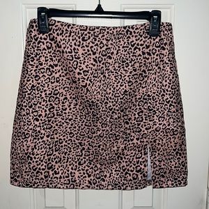 Leopard Print Mini Skirt